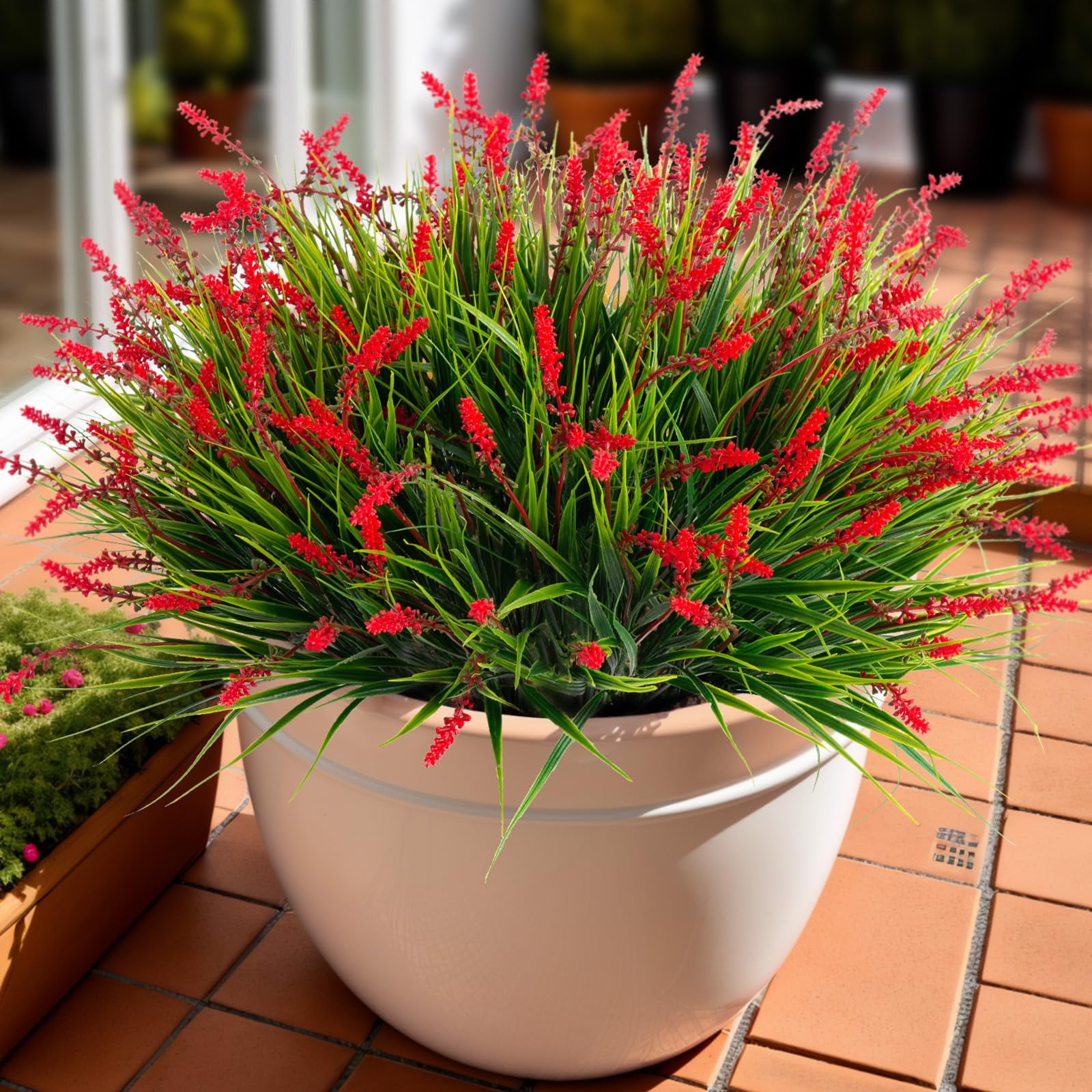 Plantas Artificiales Ammyoo Monkey Grass Para Decoración Exterior, Resistentes A Los Rayos Uv