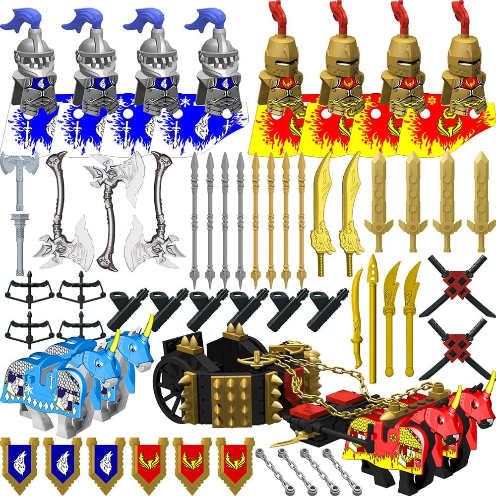 Paquete De Armas Nicolababe Medieval Para Minifiguras Con 233 Piezas