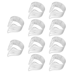 Magideal - 10 Uds. Servilleteros De Boda, Servilletero Exquisito De 1,69 Pulgadas, Hebilla Para Servilletas, Bandas Para Cumpleaños, Cafetería, Catering, Bar, , Plata