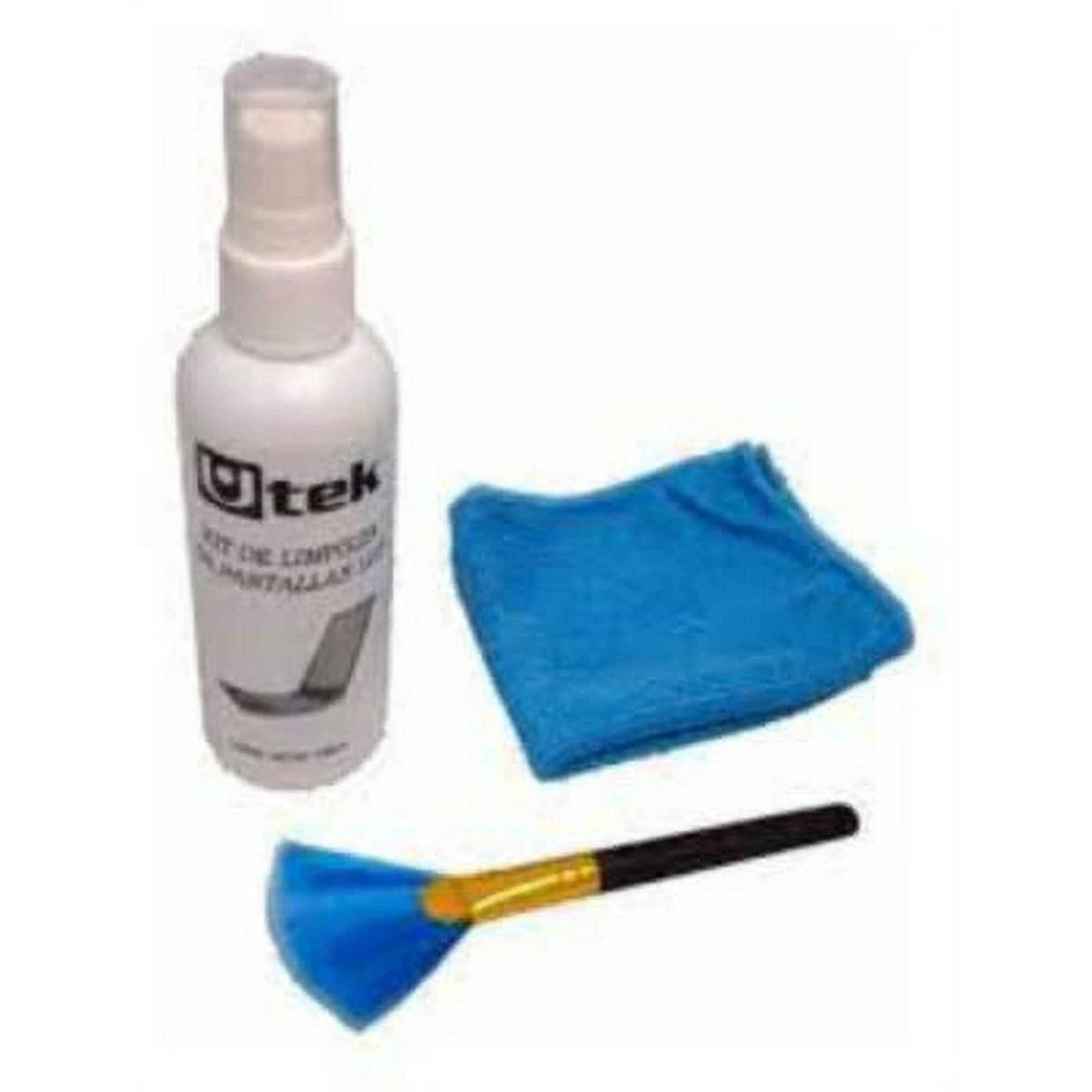 Utek - Kit De Limpieza 3 En 1 Liquido 100ml, Escobilla Y Paño De Microfibra