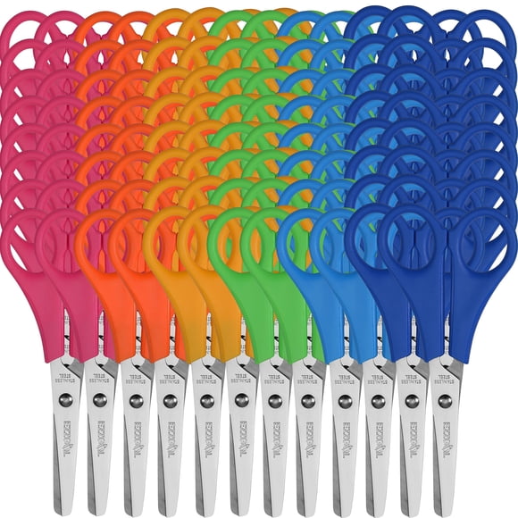 Tijeras Ezzgol Pack de 96 unidades 13 cm 6 colores seguridad para niños