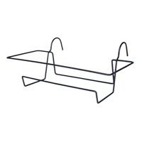 Magideal - Jardineras De Barandilla Colgantes, Soporte De Flores De Barandilla, Soporte De Metal, Estante De Arte Duradero, Soporte De Macetero De Barandilla De Negro