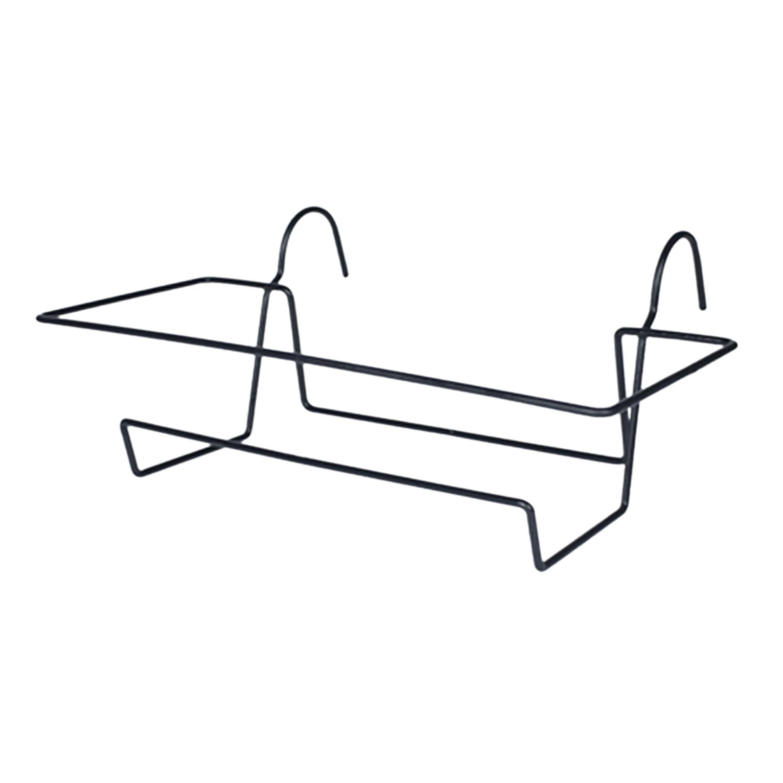 Magideal - Jardineras De Barandilla Colgantes, Soporte De Flores De Barandilla, Soporte De Metal, Estante De Arte Duradero, Soporte De Macetero De Barandilla De Negro