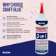 thumbnail image 3 of Craft Glue Beacon 3 en 1, avanzado, secado rápido, 240 ml, resistente al agua, 3 of 7