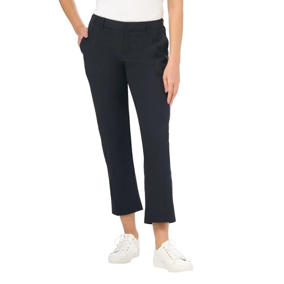 Pantalón Kirkland Signature de viaje con bolsillo para mujer, color negro