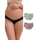 thumbnail image 1 of INSPIRE CHIC Bragas de Maternidad de Soporte para el Vientre de Cintura Media para Mujeres, Corte Alto, Sin Costuras, Cómodas, 3 Paquetes 3XL 1 Negro 1 Verde 1 Púrpura, 1 of 4