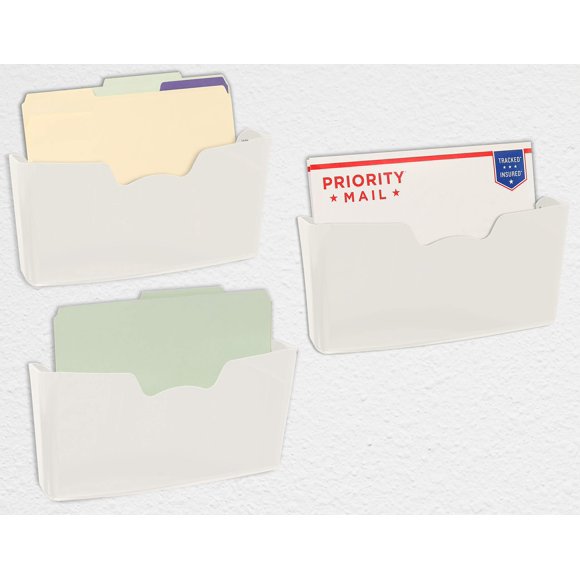 Porta documentos Simple Houseware pack de 3, blanco, 30 × 17 cm