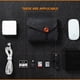 thumbnail image 5 of Bolsa de fieltro portátil para guardar accesorios electrónicos, funda protectora para MacBook, adaptador de corriente, ratón, teléfono móvil, cables, SSD, HDD, batería externa y disco duro externo por, 5 of 8