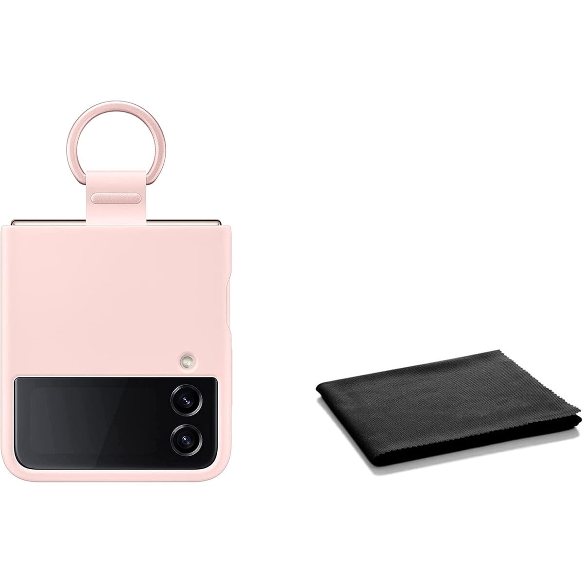 Funda Samsung Galaxy Z Flip 4 Silicona Rosa Con Anillo