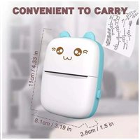 Startechoffice - Mini Impresora Térmica Portátil Inalámbrica Incluye 5 Rollos Adhesivos