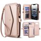 thumbnail image 1 of For iPhone 17e [Bloqueo RFID] Funda Billetera Multifuncional 2 en 1 de Cuero PU Suave con Tapa Magnética, Múltiples Ranuras para Tarjetas, Bolsillo con Cierre y Correa de Hombro y Correa de Muñeca, 1 of 8