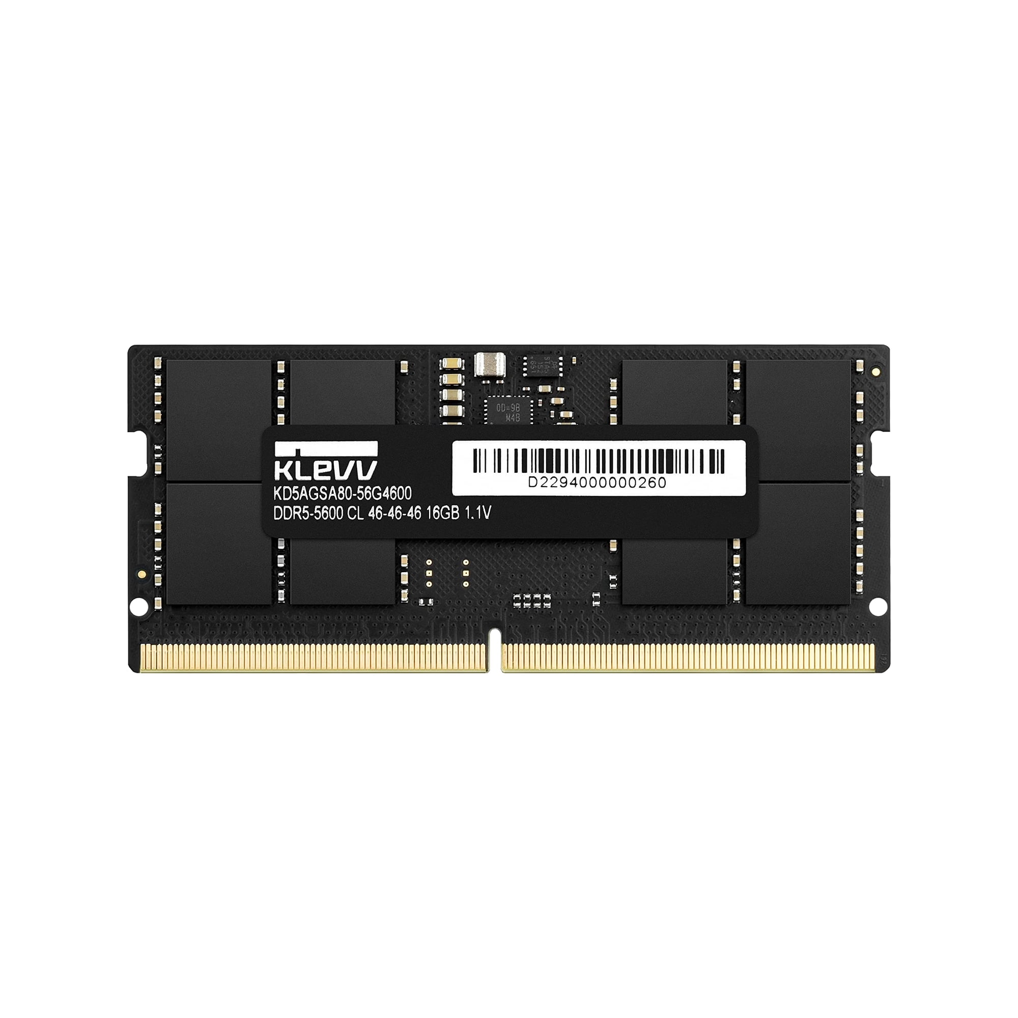 Klevv - Memoria Ram Klev Ddr5 De 16 Gb (1 X 16 Gb), 5600 Mhz, Cl46, Sodimm