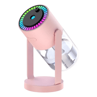 Genérico - Humidificador Difusor Aroma Y Proyector Estrellas Relajante Rosa