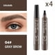 thumbnail image 1 of 4 Split Tip Water Eyebrow Pencil, Long Lasting Waterproof, Simulated Natural Vivid Eyebrow , Clear Texture, No Decolorize Eyebrow Pen, 1 of 3