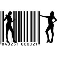Rienda Libre Graphics - Decomural Female Barcode Decorative Pattern Ws-18366