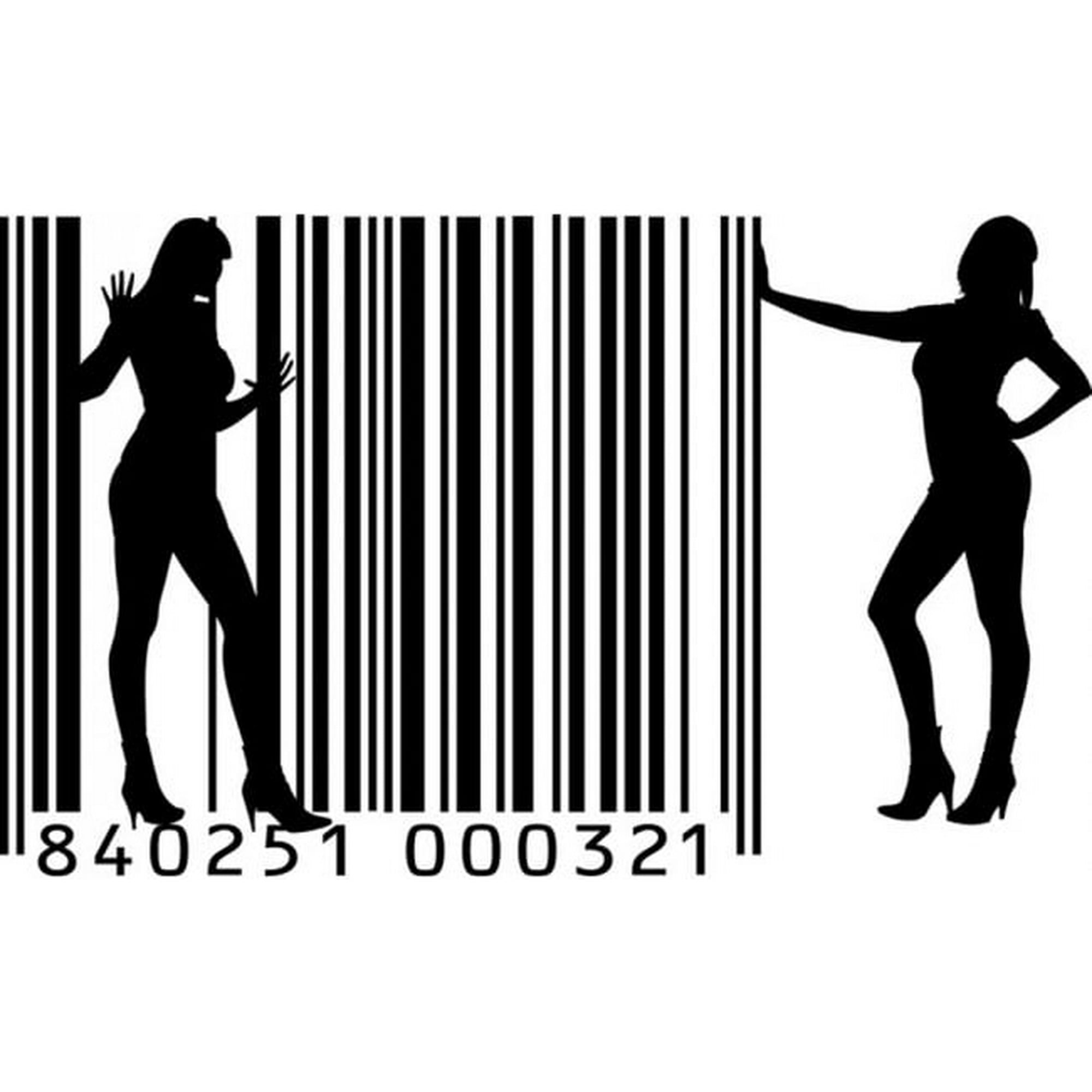 Rienda Libre Graphics - Decomural Female Barcode Decorative Pattern Ws-18366