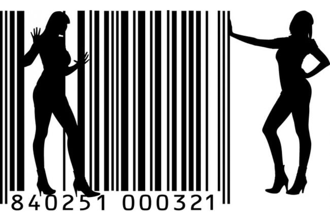 Rienda Libre Graphics - Decomural Female Barcode Decorative Pattern Ws-18366