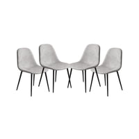 Habita2 Chile - Pack 4 Sillas De Comedor Gamuza Black Murcia - Gris