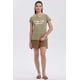 thumbnail image 4 of Polera Mujer Dobladillo Manga Verde Musgo, 4 of 4