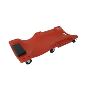 Alday - Camilla Para Mecánico Con Ruedas Giratorias, Estructura Resistente 1M En Rojo