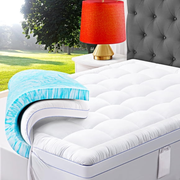 Colchón Topper ABENE Queen Doble Capa 7.5 cm Espuma Viscoelástica