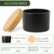 thumbnail image 2 of Tarro CONNOO 15 unidades, 118 ml, negro mate con tapa de bambú, 2 of 7