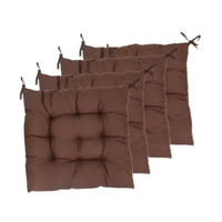Ioensy - 4 Almohadillas Lavables Para Silla, Cuadradas, Para Comedor, Aula, Patio, Color Café