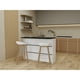 thumbnail image 1 of Isla De Cocina Fendi Wengue Y Blanco 90x120x60 Cm, 1 of 11