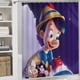thumbnail image 5 of Las aventuras de Pinocho-theme 4-Piece Shower Curtain Set with Rugs, Waterproof Bathroom Decor Set Includes Bath Mat, U-Shaped Rug, Toilet Lid Cover and Curtain with Hooks, 5 of 6