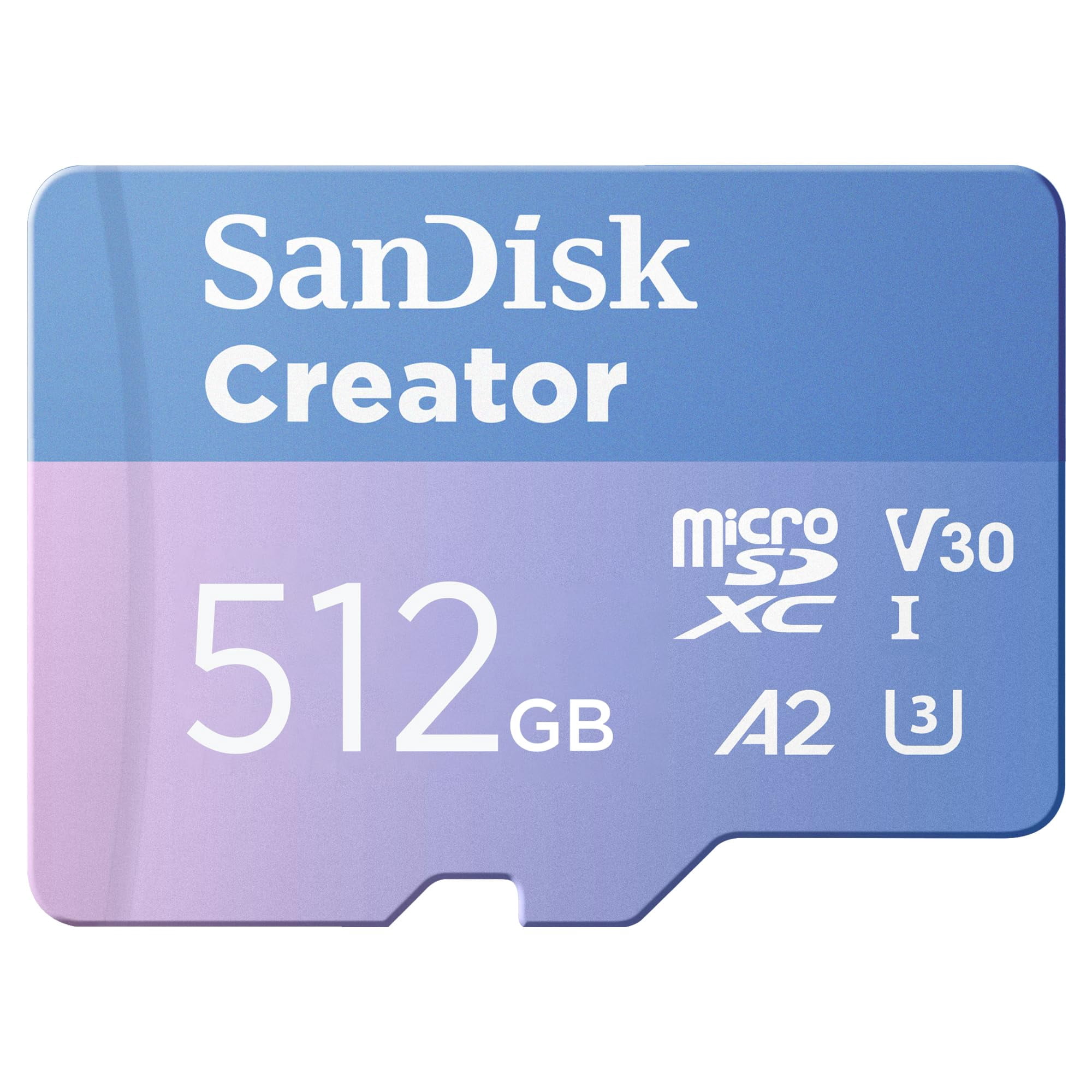 Tarjeta Microsd Sandisk Creator 512gb Uhs-i Con Adaptador Sd