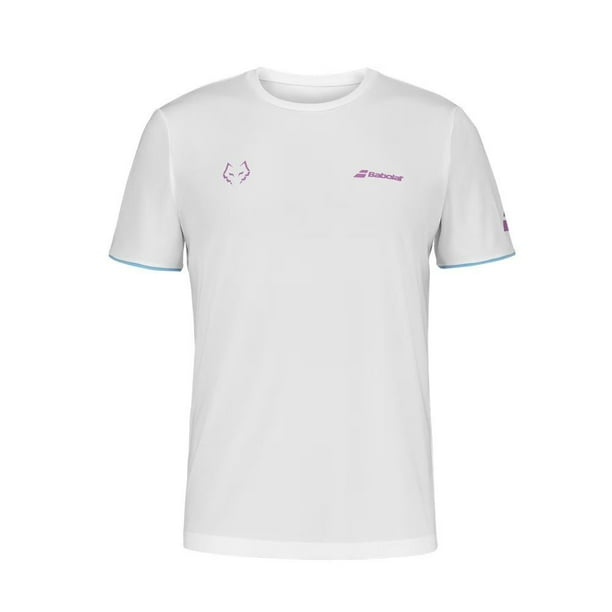 Polera Babolat Crew Neck Tee Juan Lebron Blanca Tenis Padel