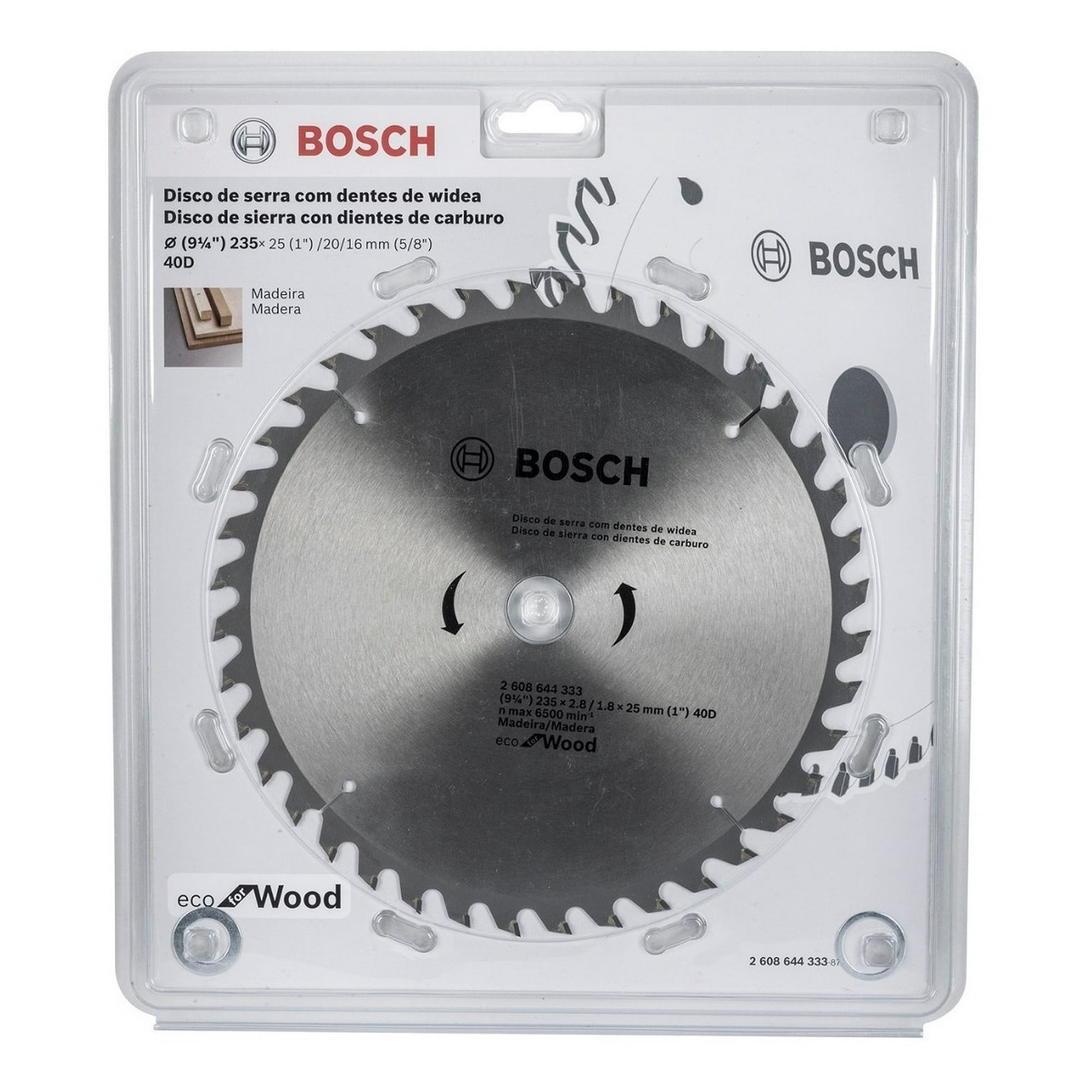 Bosch - Disco Sierra Circular 235mm 9-1/4'' 40 Dientes