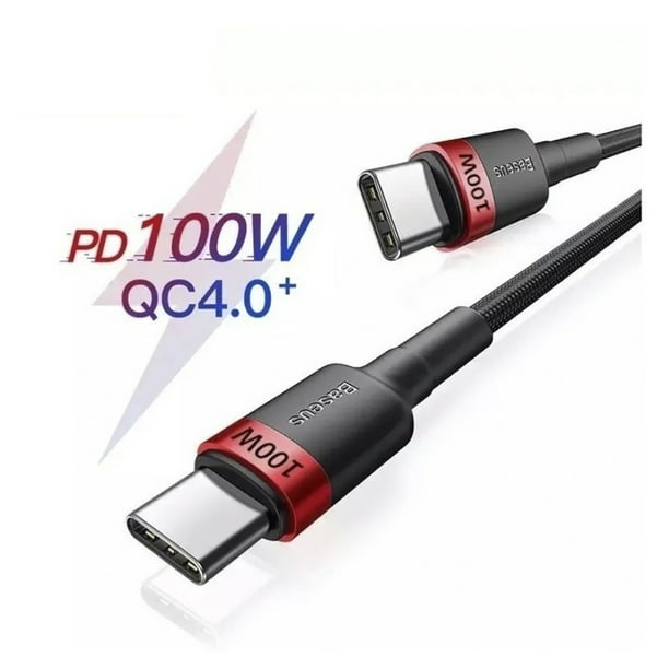 Cable Usb Tipo C A Tipo C 100w Baseus Para Macbook Android Negro