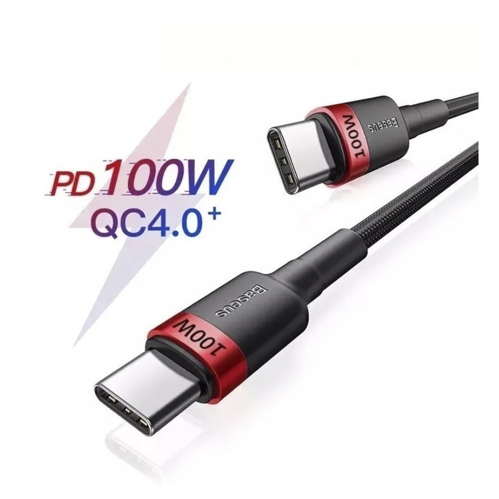 Genérico - Cable Usb Tipo C A Tipo C 100w Baseus Para Macbook Android Negro