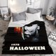 thumbnail image 1 of Scary Halloween Horror Characters Thriller Movie Blanket - Super Soft Cozy And Hypoallergenic For Sofa Bed Travel And Camping, 1 of 3