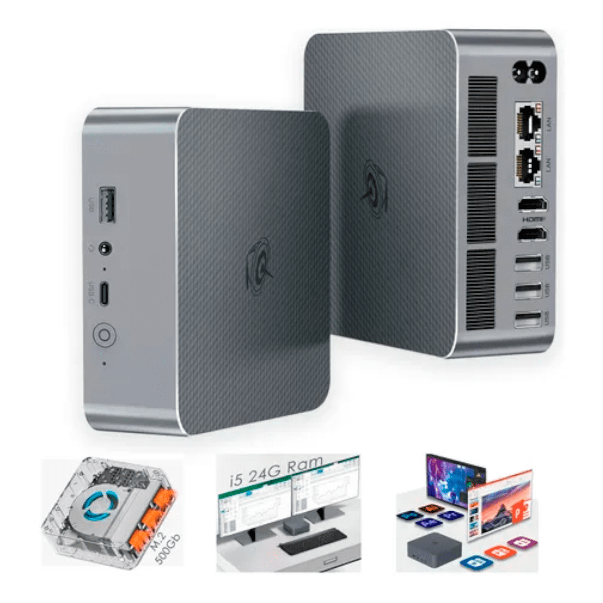 Aspor - Mini Pc Beelink Eqi12 Intel Core I5 12450h 24gb Ram 500 Ssd