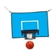 thumbnail image 2 of Trampolines Baloncesto Aro Accesorio Juguete Exterior Con Pelota Baloncesto Portería Azul 45cmx35cm, 2 of 5