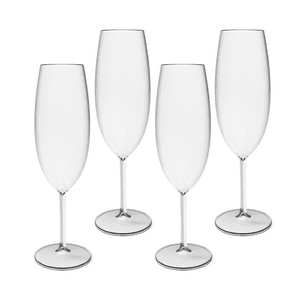 Ou - Pack 4 Copas De Champagne Transparente 280 Ml