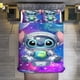 thumbnail image 1 of 3 Pieces Lilo and Stitch in Space Bedding Comforter Set Full with 2 Pillowcases for Kids Teens Girls Women Microfiber Easy Wash Light Breathable Cozy White Base Bed Sheets, 1 of 5