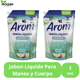 thumbnail image 2 of Jabon Liquido Para Manos y Cuerpo Paraiso Floral Arom 750 ml 2 Unidades, 2 of 3