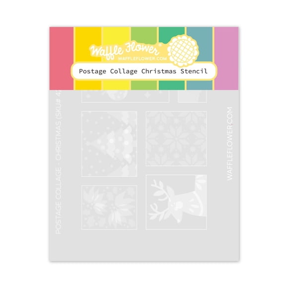 Plantilla Navideña Waffle Flower Postage Collage
