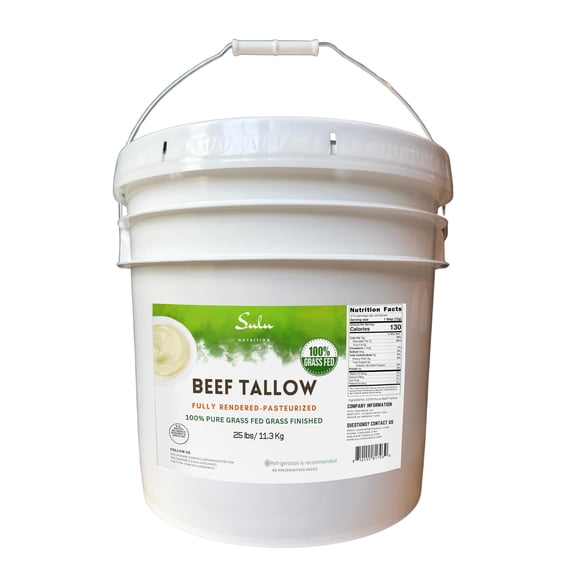 Sebo de res SULU ORGANICS 11,3 kg de ganado alimentado con pasto
