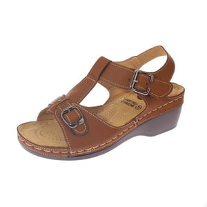 Vía Franca - Sandalia Confort Café Modelo Italiano