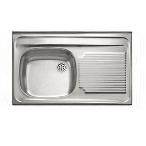 Lavaplato Teka 1Sec.Der Y 1Dep. 0.8Mt Sobrep. Monoblock