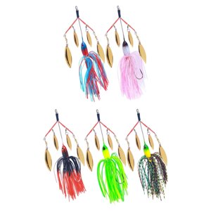 Ioensy - Señuelos De Pesca Giratorios, Aparejos De Pesca De Metal Para Tipo Crappie, Lubina, Walleye, 5 Uds.