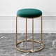 thumbnail image 1 of Pouf Decorativo Redondo Acolchado con Patas Doradas, 1 of 2