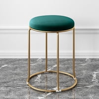 Genérico - Pouf Decorativo Redondo Acolchado Con Patas Doradas