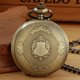 thumbnail image 3 of Reloj de bolsillo Realpoo de bronce con cuarzo, esfera negra, 3 of 7
