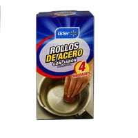 Rollos De Acero Con Jabón Caja 4 Un Lider