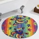 thumbnail image 5 of Osos Bailarines Alfombra Redonda de Felpa Coral, Antideslizante, No Desprende Pelusas, Lavable y Duradera para Salón, Dormitorio y Habitación de Niños 60cm, 5 of 6